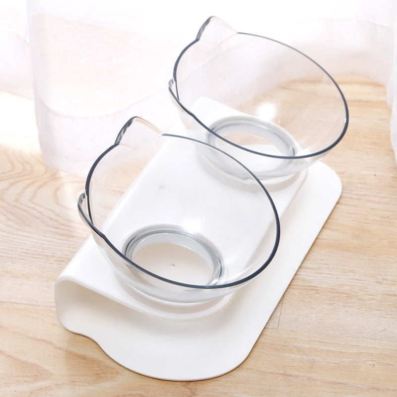 Petdor™ Non Slip Double Cat Bowl With Raised Stand